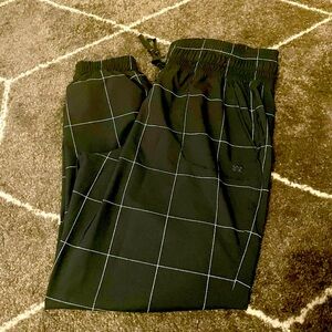 Albion Black Windowpane Destination Joggers - Size L
